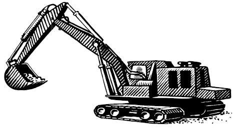 Illustration of backhoe 