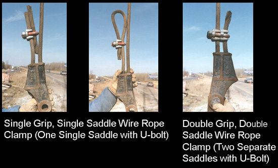 photos showing Acceptable Methods for Load Line Tieback