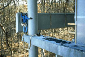 Photo of precast concrete erection