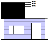 Slope: 6:12 + to 8:12