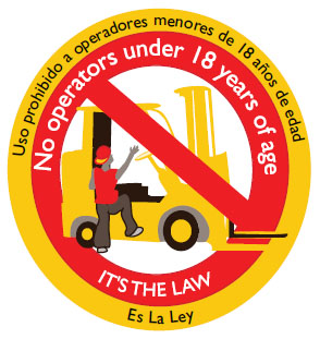 forklift safety sticker