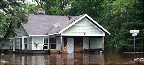 flooded house