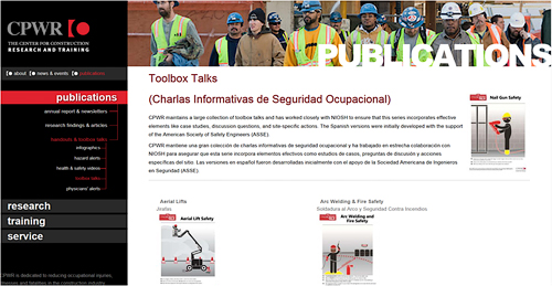 charla informativa/toolbox talks